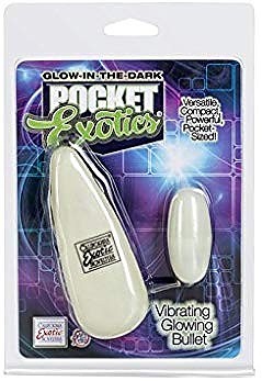 Pocket Exotics Glowing Bullet Glow In The Dark 2.1 Inch Ivory