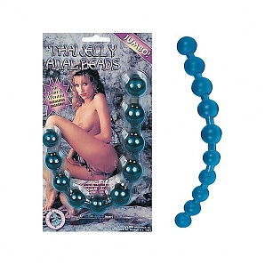 Thai Jelly Anal Beads - Blue