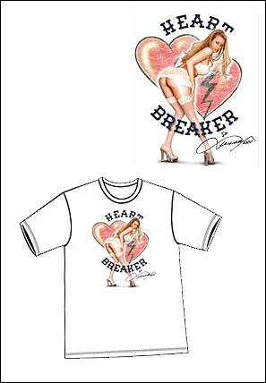 Apparel - White Heart Breaker Tee  - (large)