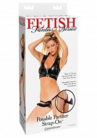 Fetish Fantasy Series Posable Partner Strap-On Dildo And Adjustable Harness 7in - Black (105010.13)